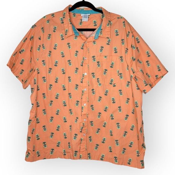 Disney Other - Disney Parks Button Up Short Sleeve Trash Can XXL